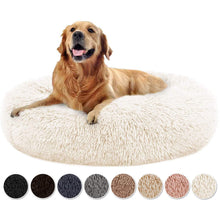 Flauschiges Hundebett rund, Weiß 120x120x20cm