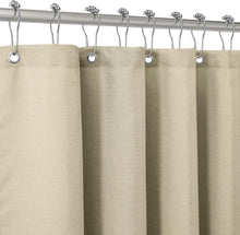Duschvorhang Leinen Wasserdicht Anti Schimmel 182x182cm Taupe Schwerer