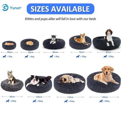 Rundes Hundebett Donut – Weiches Kissen für Hunde & Katzen