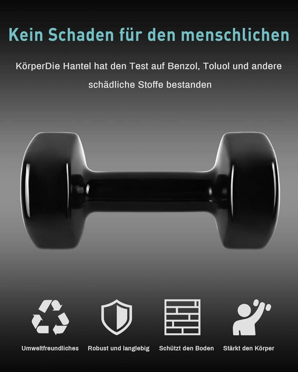 MENCIRO Kurzhantel Set 2er 1-5KG Gewichte für Zuhause Fitness Krafttraining