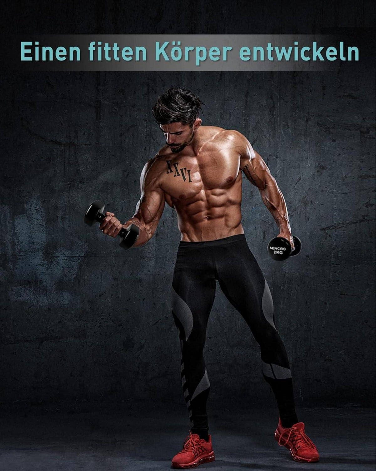 Kurzhantelset Gummi Beschichtet Gewichte 1KG-5KG Fitness Training