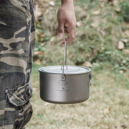 Titantopf mit Deckel – Camping Kochgeschirr Ultraleicht 750ml-1300ml