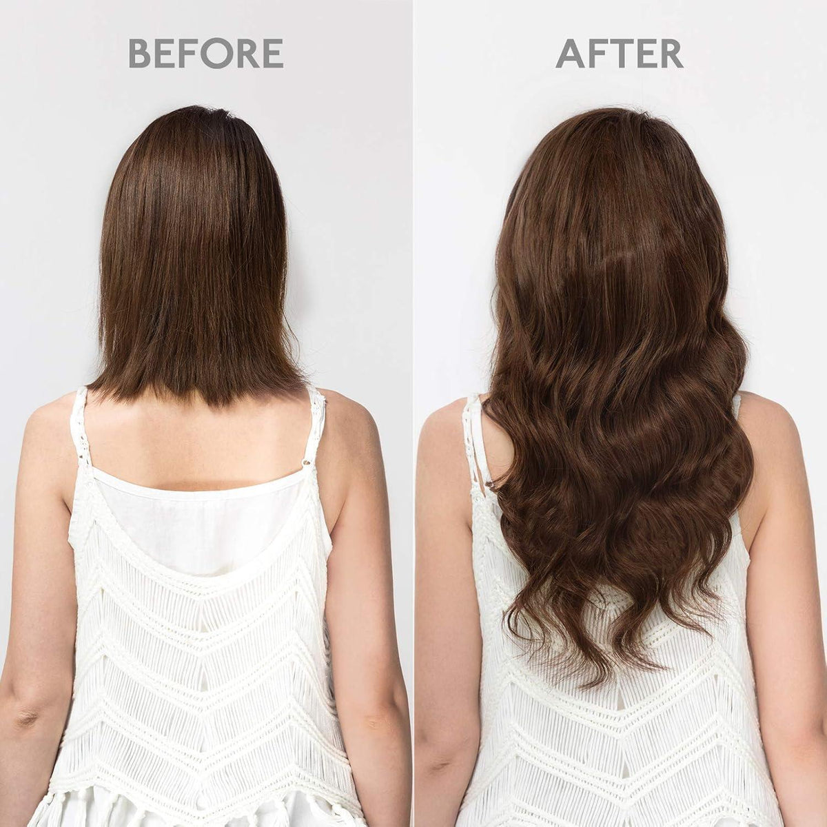 Echthaar Clip-Ins Schokoladenbraun 40cm (120g)