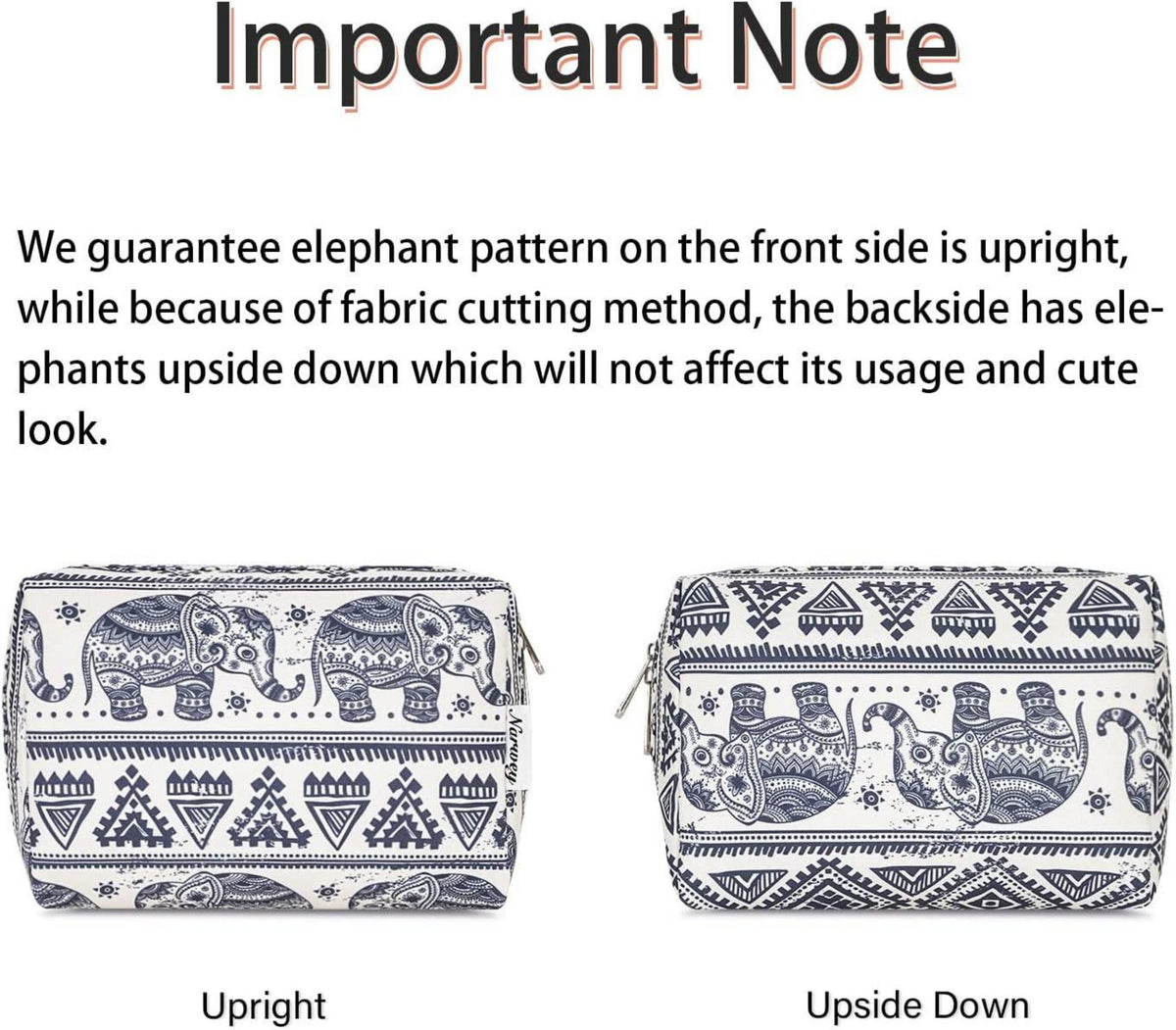 Großer Kulturbeutel Damen Schminktasche Kosmetiktasche Elefant Größe