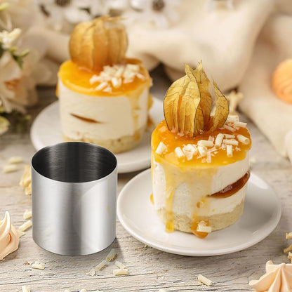 YARNOW Tortenring Dessertringe Set 8Stück 5x5x5cm Edelstahl