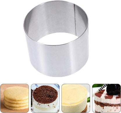 Edelstahl Mousse Ringe Set Dessertformen 5x5x5 cm 8 Stück