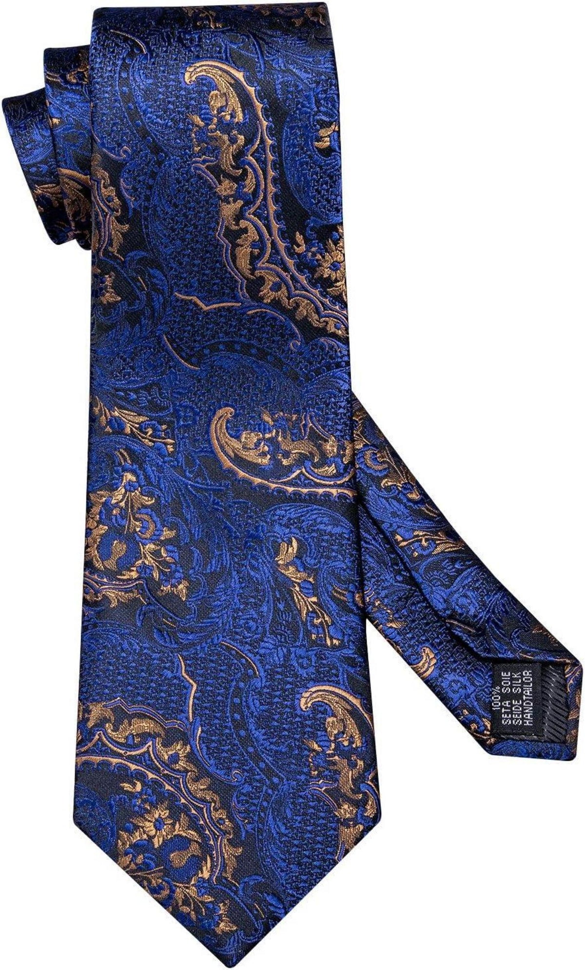 Herren Seiden-Paisley-Krawatten Set Blau Hochzeit 3-teilig