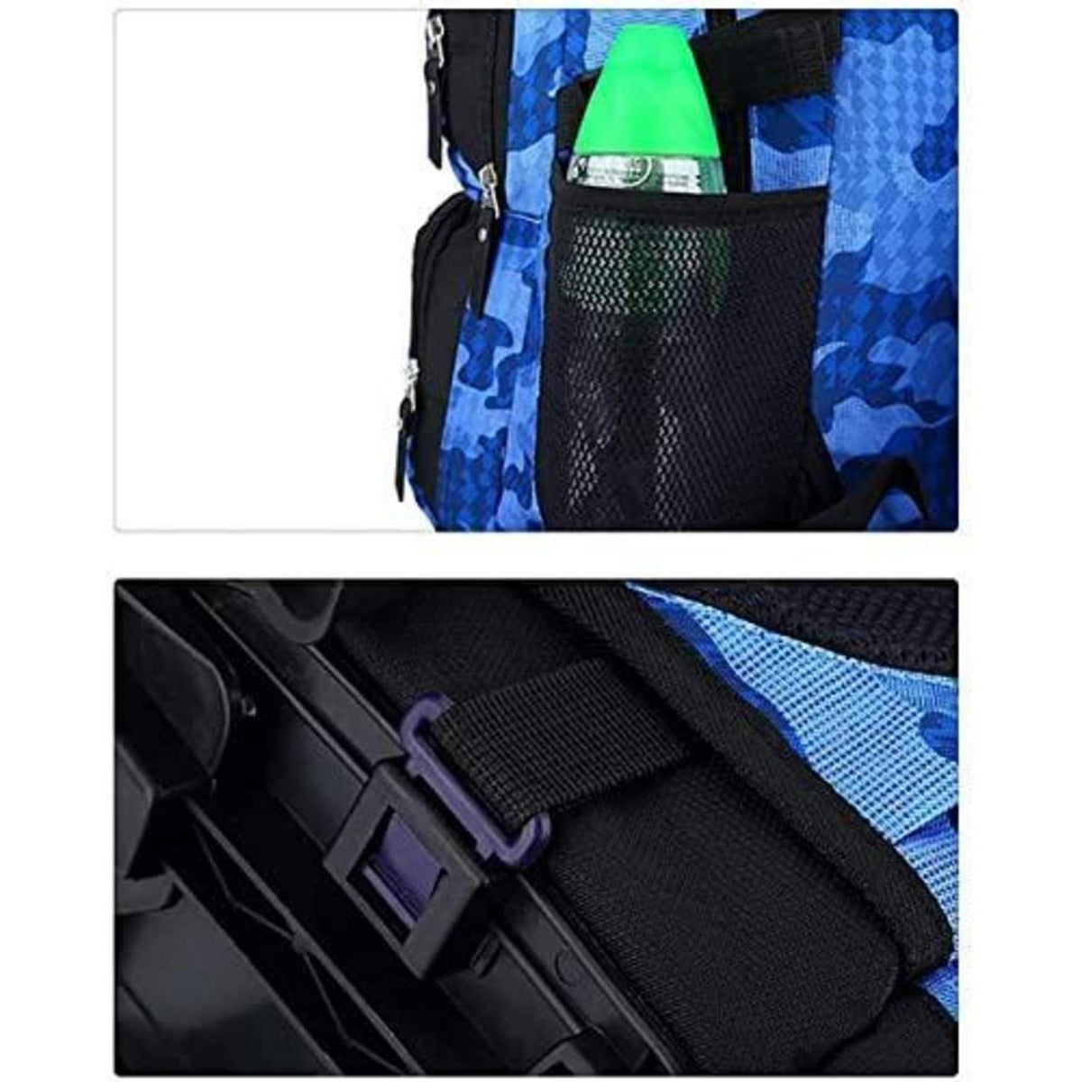 Trolley Rucksack Schultrolley 6 Räder Armeegrün für Jungen & Teenager