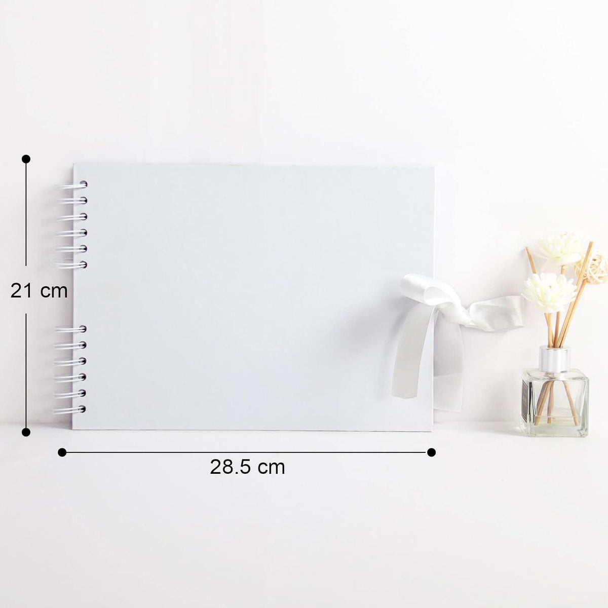 Fotoalbum zum Selbstgestalten 28,5x21cm DIY 80 Seiten Seidenband Bastelpapier