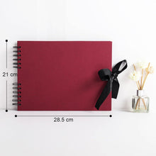 DIY Fotoalbum Rot 28,5x21 cm mit Zubehör für 160 Fotos