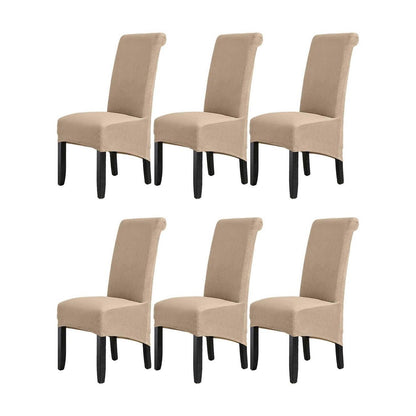Samt Stuhlhussen 6er Set – Abnehmbar & Waschbar