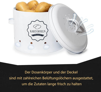 SYLANDO Aufbewahrung Kartoffeln Set Metall