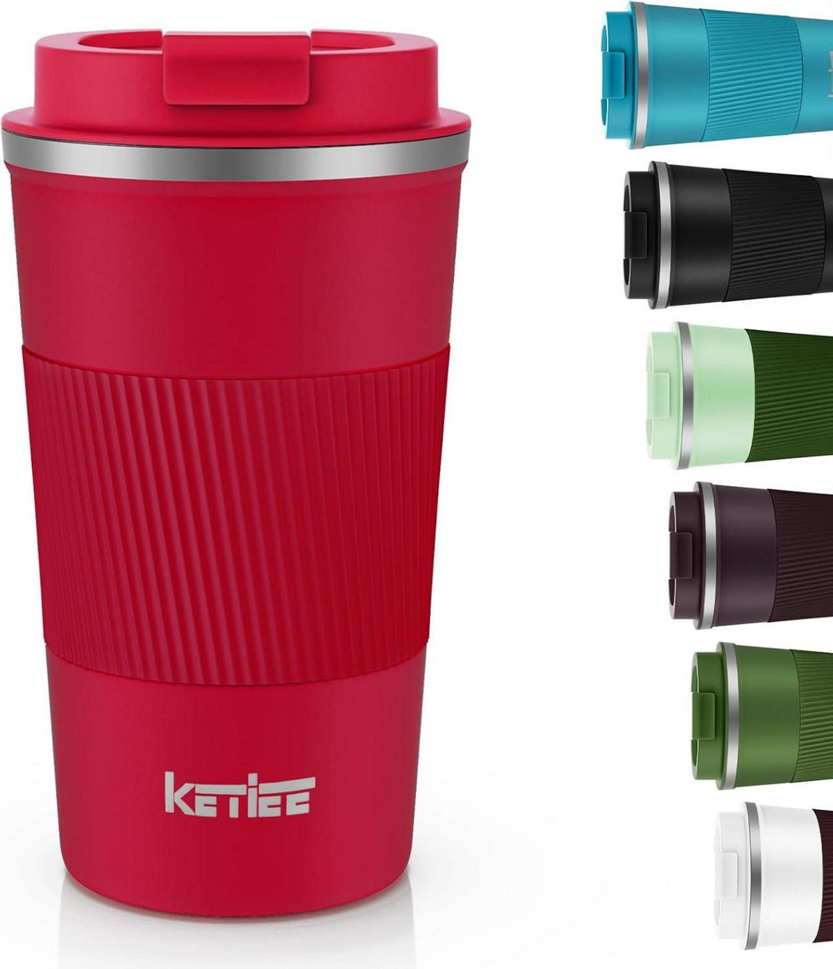 KETIEE Kaffeebecher to go 510ml Thermobecher Kaffee-to-go Doppelwandig