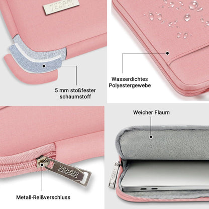Laptoptasche 14 Zoll für Lenovo HP Acer Dell MacBook Air 15, Rosa