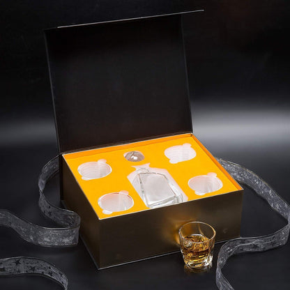 5-teiliges Whisky Gläser und Karaffe Set, Kristallglas 650ml