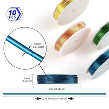 Kupferdraht Set 10 Farben – Schmuckdraht 0,8 mm für Basteln