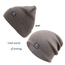 Strickmütze Unisex Weich Warm Braun Einheitsgröße