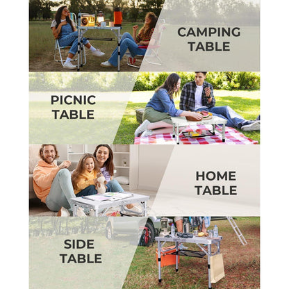 Sportneer Campingtisch Aluminium höhenverstellbar klappbar