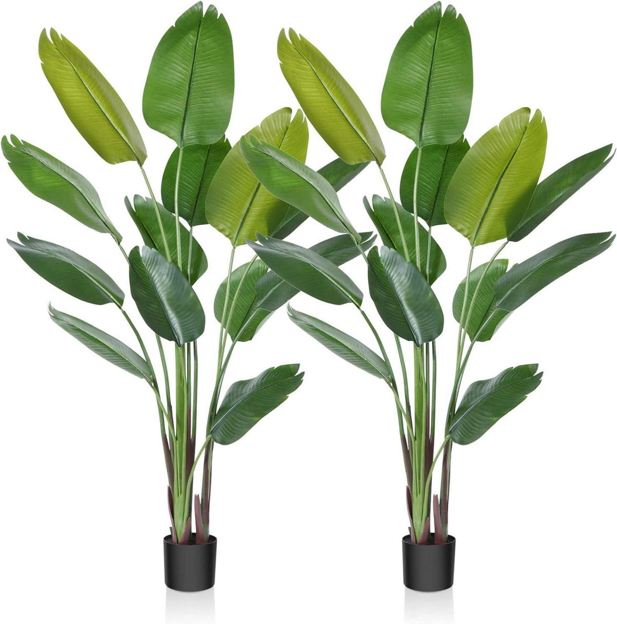 Künstliche Paradiesvogel Pflanze Tropische Palme 180cm 2er Pack