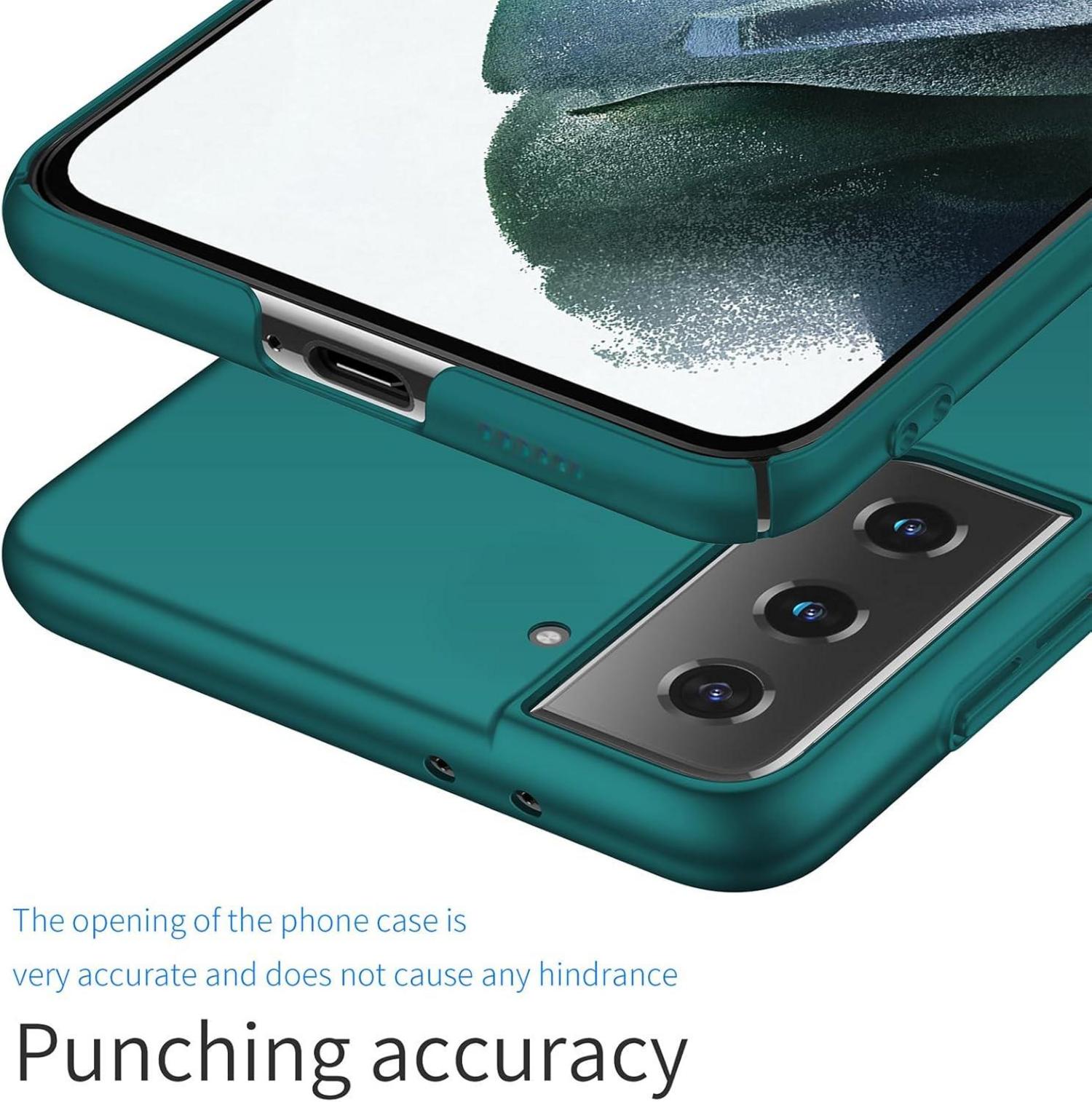 ORNARTO Samsung S21 5G Hülle Schutz Dünn Anti-Scratch Matt Grün 6,2 Zoll