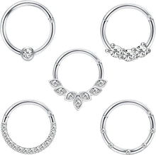 16G Edelstahl Daith Helix Tragus Nasen Hoop Piercing 8mm 10mm Set