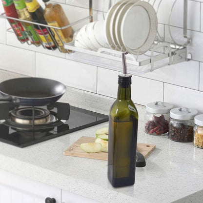 Newk Olivenölflasche 481.9 g grün mit Ausgießern & Trichter