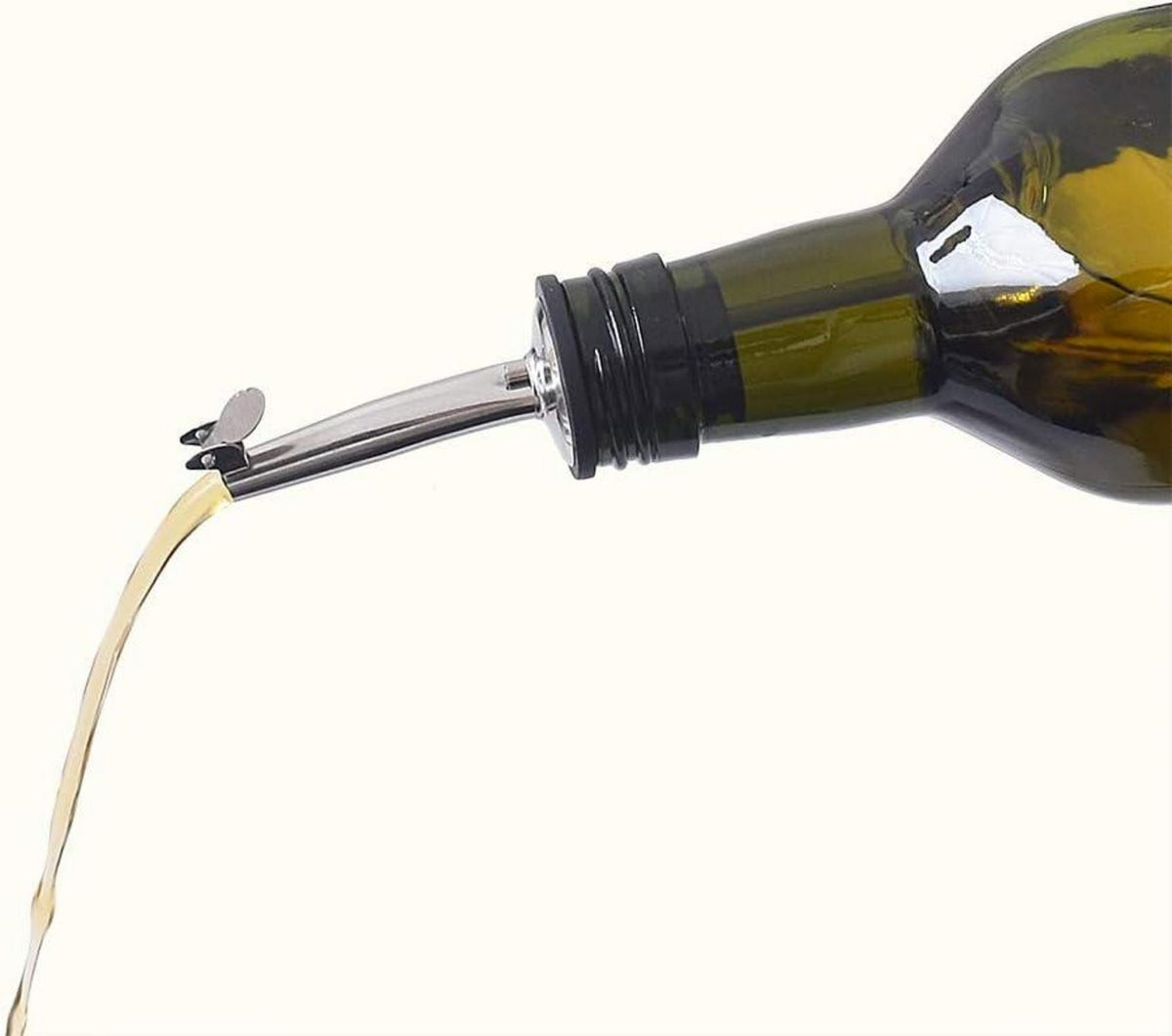 Olivenölflasche 500ml Grün mit Ausgießern Trichter Essig Öl Dosierung