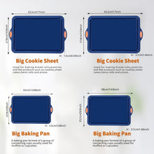Silicone Baking Pans Set Nonstick Bakeware Navy Blue 4