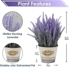 Kunstlavendel Blumen Kunstpflanzen Flocked Lavendel in