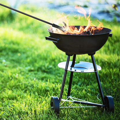Schürhaken Feuerhaken 81cm Kamin Ofen Grill Feuerschale Stahl Schwarz