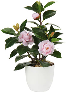 Künstliche Zimmerpflanze Kamelie Kunstblumen Deko Seidenblumen