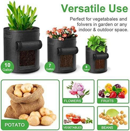 10 Gallonen Potato Grow Bag 5er Pack Gemüse Pflanztaschen mit
