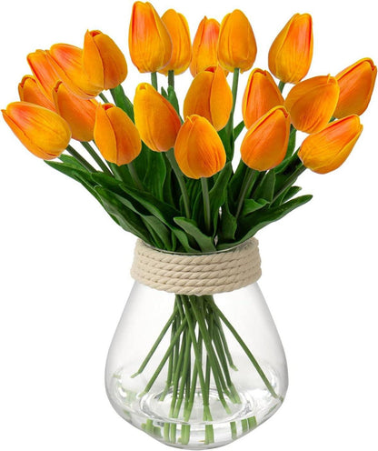 Künstliche Tulpen Blumenstrauß Latex Real-Touch Dekoration 20 Stück