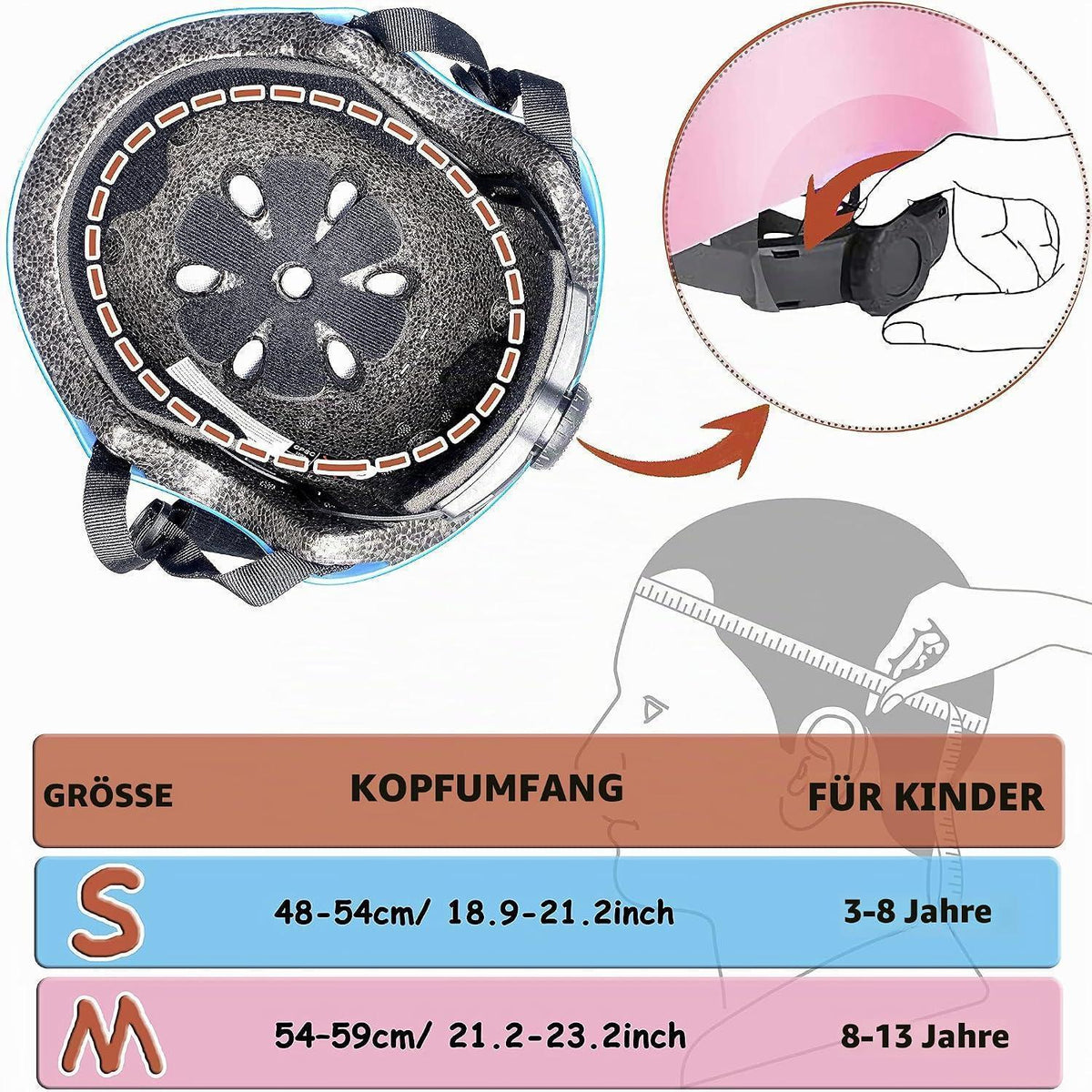Kinder Schutzausrüstung Set 7-teilig Pink (8-13 Jahre)