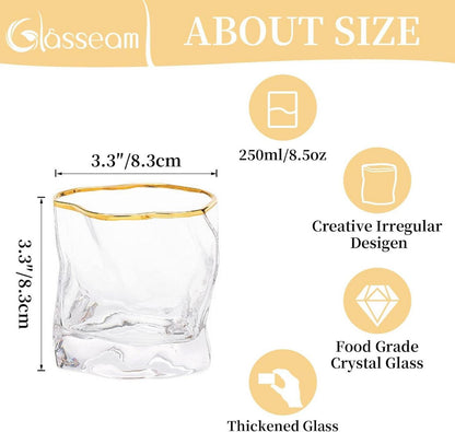Whiskeygläser Set 2 Stück Edel Rum Tumbler für Männer Papa Scotch Vodka