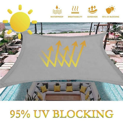 Sehr großes Sonnensegel 5x7m Sonnenschutz Set UV Schutz Grau