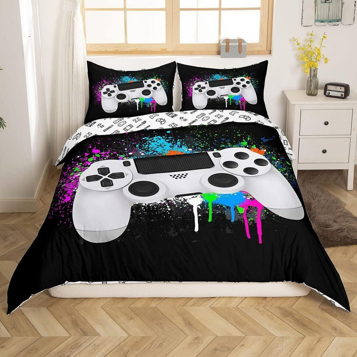 Spielen Bettwäsche Set Tie-Dye Hippie Design für Jungen & Teenager