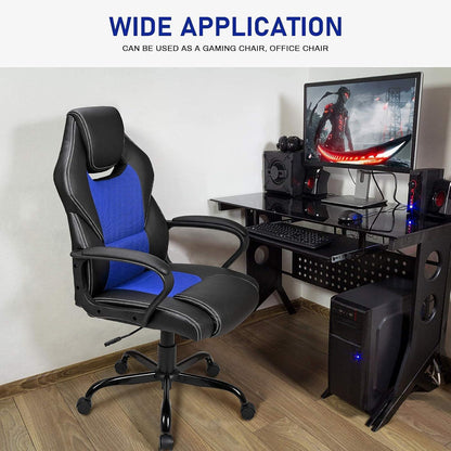 BASETBL Gaming Stuhl Ergonomisch mit Wippfunktion - Blau