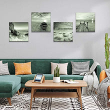 Leinwandbilder Seaside-Grau 4-teilig 30x30cm Wandbild