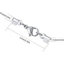 20x Edelstahl Karabinerverschlüsse für Schmuck & Lederbänder