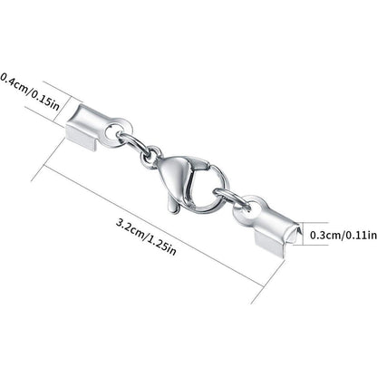 20x Edelstahl Karabinerverschlüsse für Schmuck & Lederbänder
