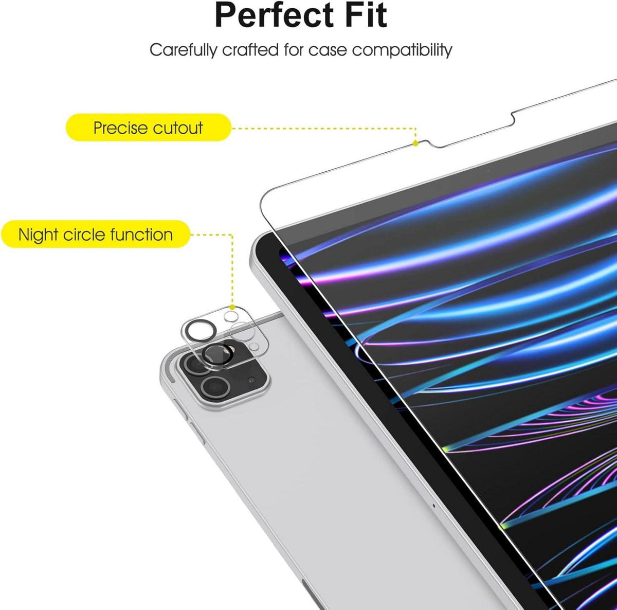 Schutzfolie für iPad Pro 11 Zoll 2022/2021/2020, 4er Set, 9H