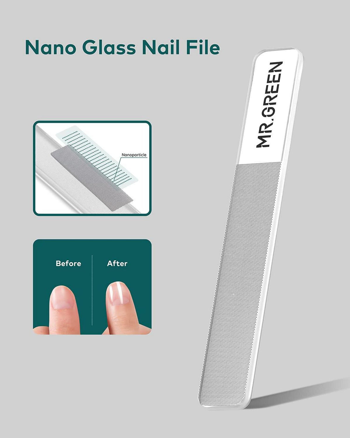 MR.GREEN Nano Glas Nagelfeile & Nagelpuffer Polierer