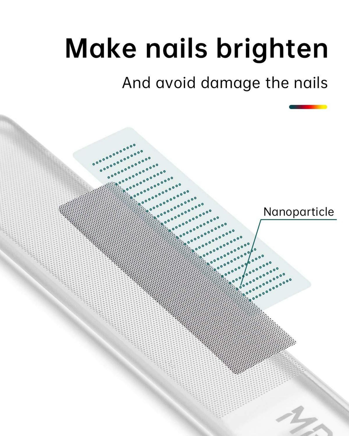 Nano Glas Nagelfeile & Nagelpuffer Set - Profi-Nagelpolierer