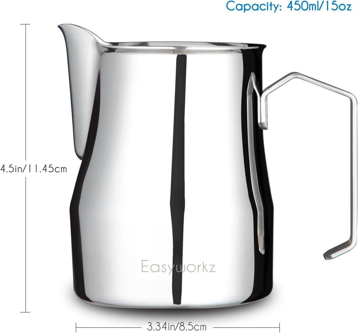 Milchaufschäumkrug aus Edelstahl 450ml Tasse Cappuccino
