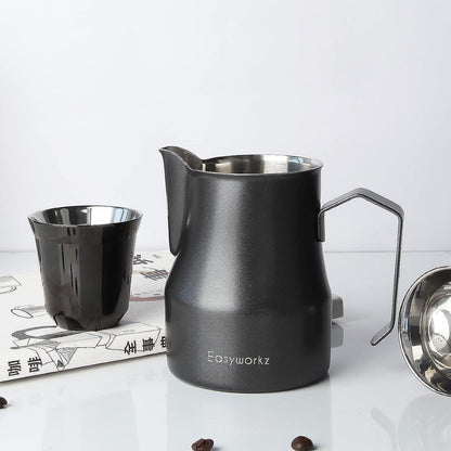 Milchaufschäumkrug Edelstahl 450ml Espresso Dampfkrug Milchkännchen