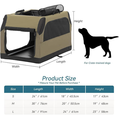 Faltbare Hundebox Auto – Verstellbar & Sicher (Grün M)