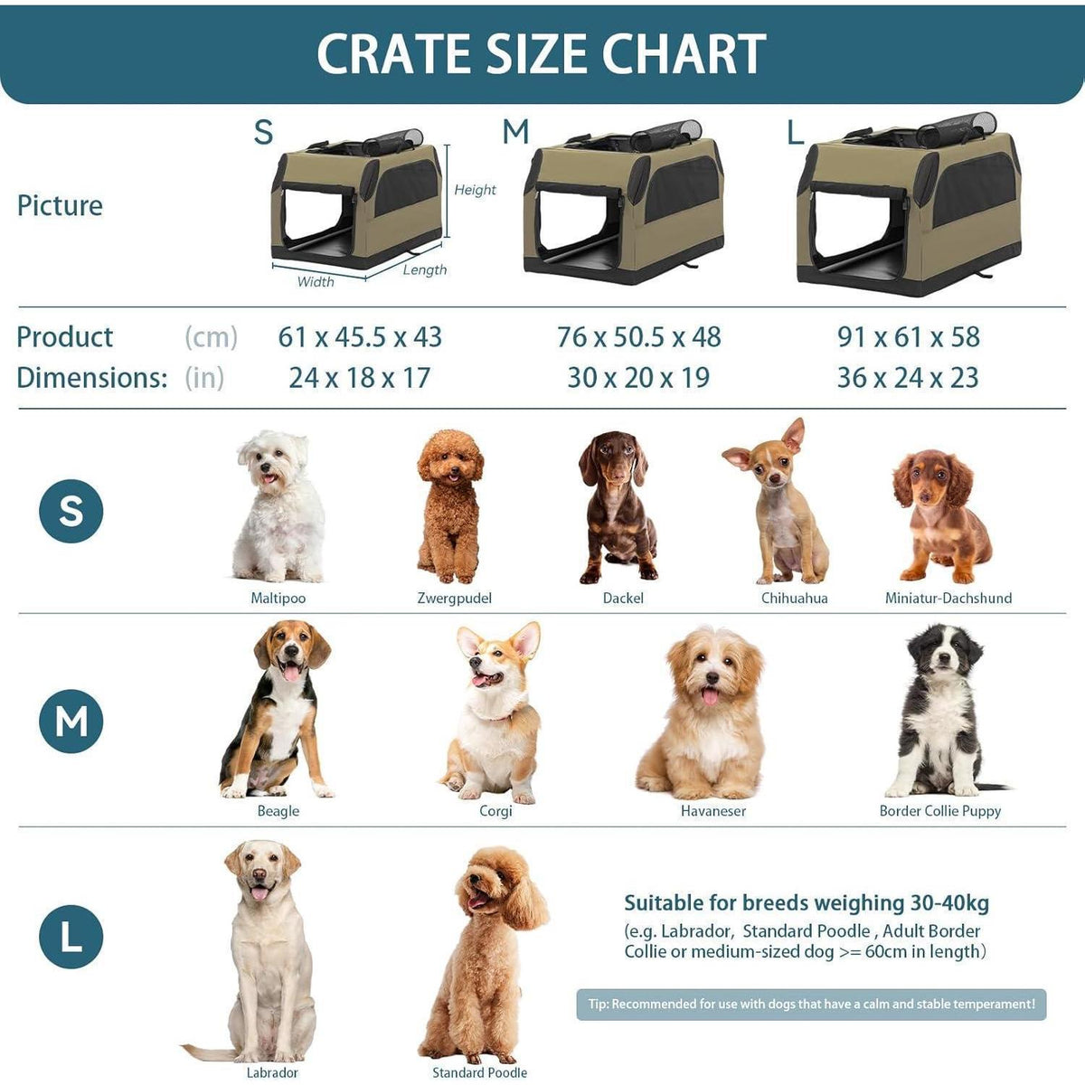 Faltbare Hundebox Auto – Verstellbar & Sicher, Armeegrün