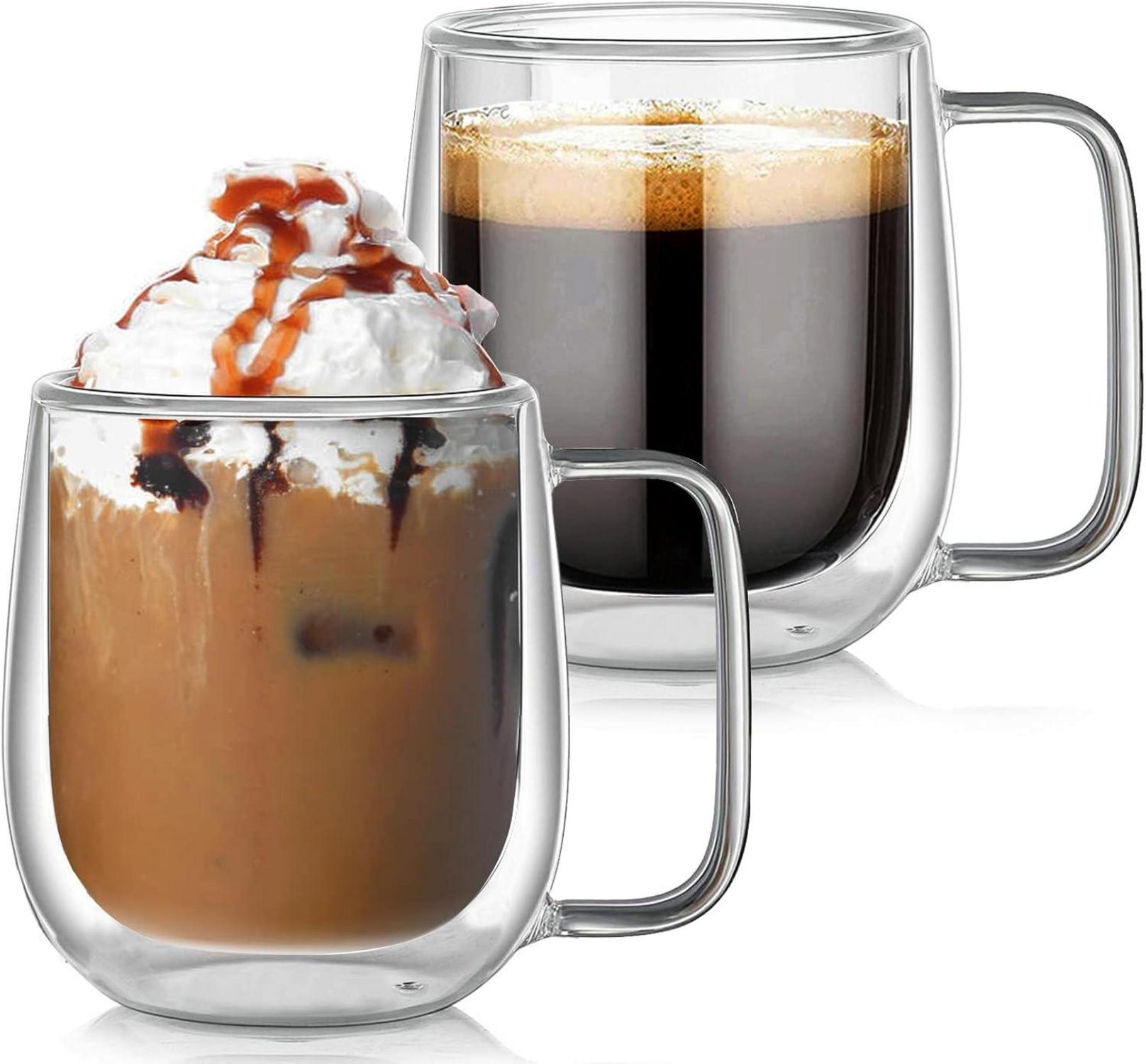 Doppelwandige Gläser 350ml Kaffeetasse 2er Set