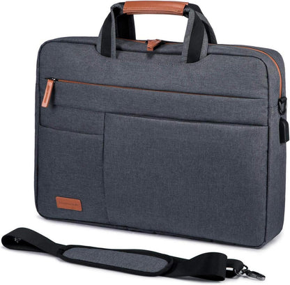 Laptop Aktentasche 17-17.3 Zoll Wasserdicht Schultertasche_Grau